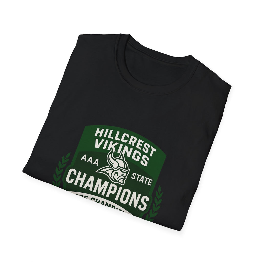 Hillcrest Vikings Champions T-Shirt — 40th Anniversary School Football Tee